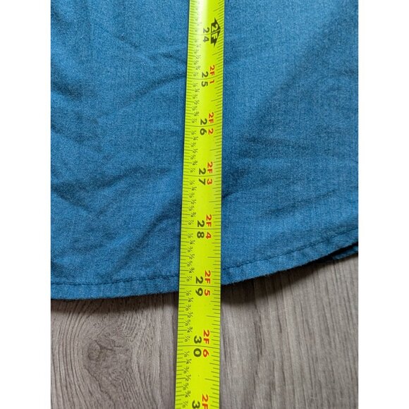 Levis Sleeveless Denim Shirt L Blue Standard Fit Button-Front - Picture 4 of 5